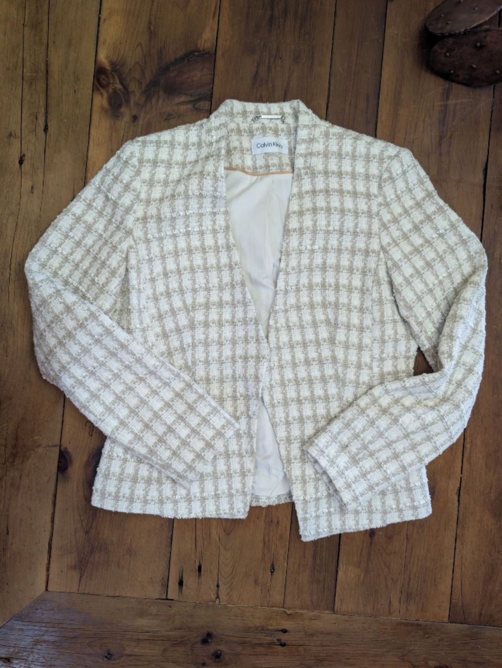 Calvin Klein Ladies Ivory Boucle Size 12